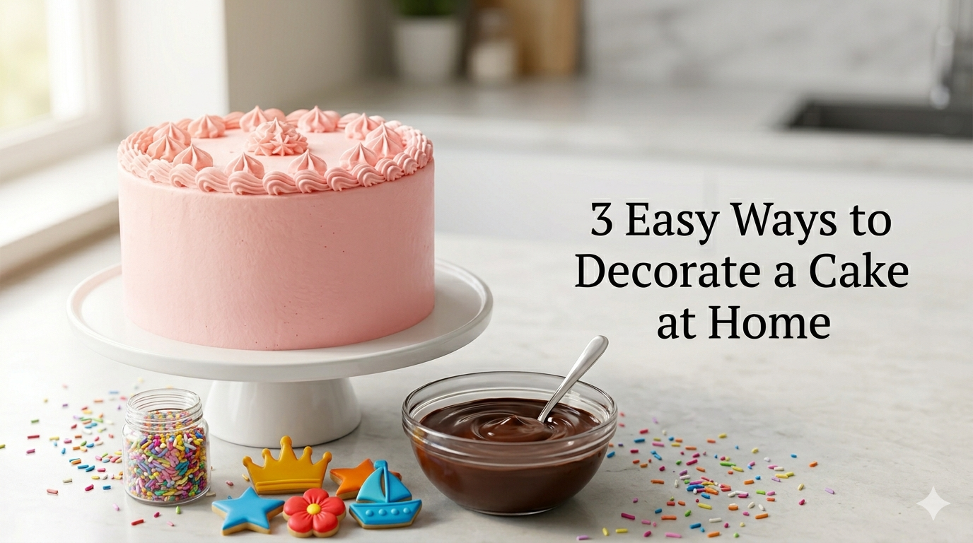 3 Easy Ways to Decorate a Cake at Home
