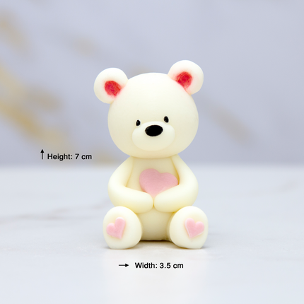 Large teddy bear with heart silicone mold