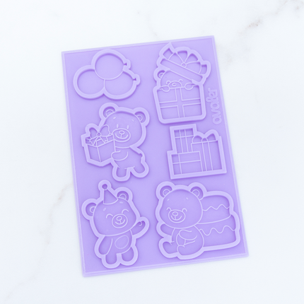 Party bears mold showing multiple bear designs