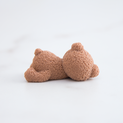 Textured sleeping bear silicone mold details