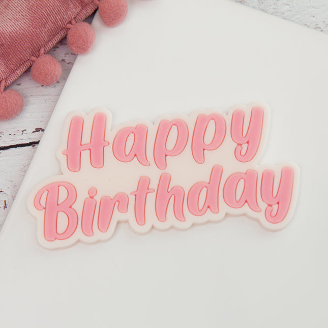 תבנית סיליקון Happy Birthday לקישוטי עוגה