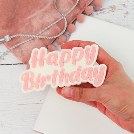 תבנית סיליקון Happy Birthday לקישוטי עוגה