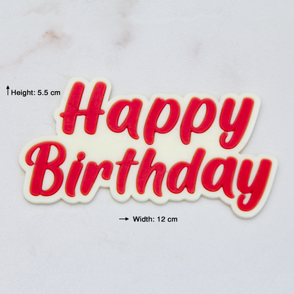 Birthday lettering mold showing character details