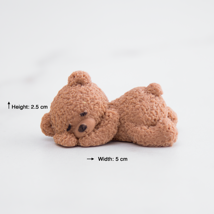3D fuzzy bear sleeping mold size chart and dimensions