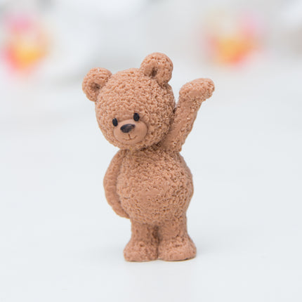 3D fuzzy bear mold details close up