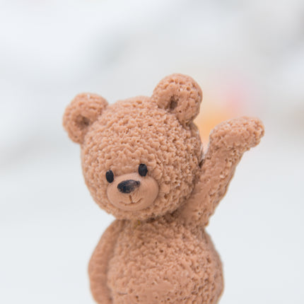 3D fuzzy bear mold details 