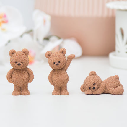Fuzzy Bear Trio  - 3D Teddy Bear Silicone Mold Bundle