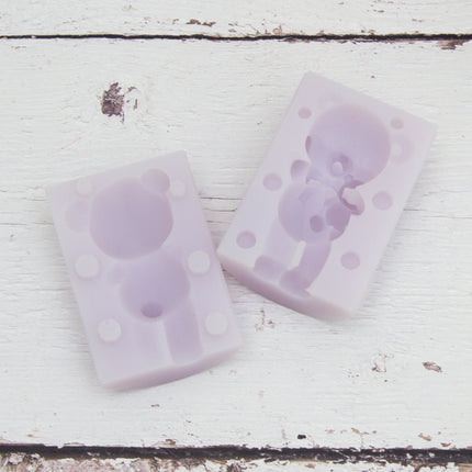 3D Teddy Bear Holding a Teddy Silicone Mold