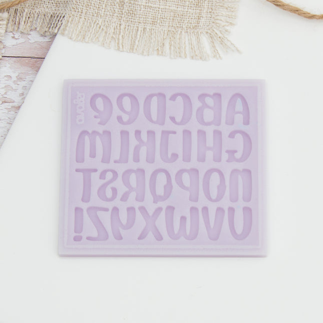 “Bella” Alphabet Silicone Mold, 1.5 cm / 0.6 in