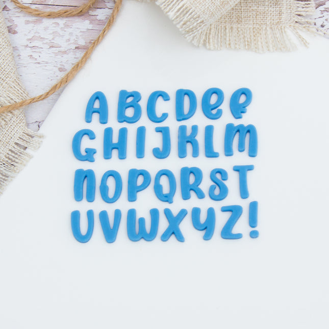“Bella” Alphabet Silicone Mold, 1.5 cm / 0.6 in