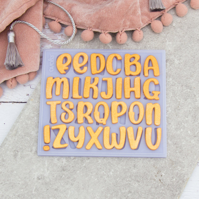 “Bella” Alphabet Silicone Mold, 2 cm/0.8 in