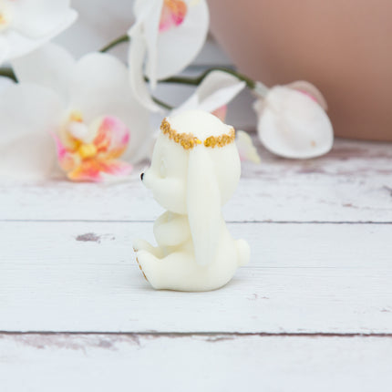 3D Sitting Bunny with Flower Crown Silicone Mold