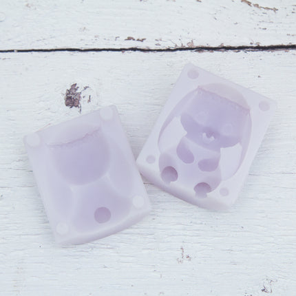 3D Sitting Bunny with Flower Crown Silicone Mold