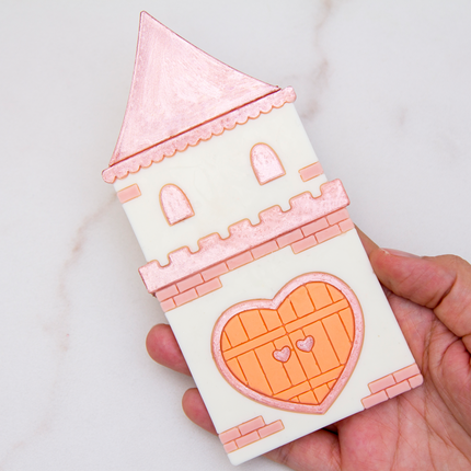 Finished chocolate castles from silicone mold