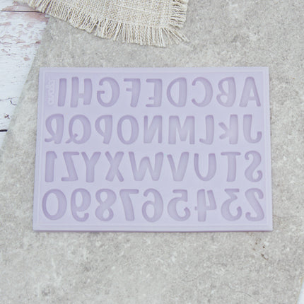 “Esther” Alphabet & Numbers Silicone Mold, 2 cm / 0.8 in