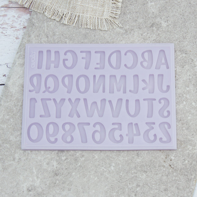 “Esther” Alphabet & Numbers Silicone Mold, 2 cm / 0.8 in