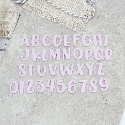 “Esther” Alphabet & Numbers Silicone Mold, 2 cm / 0.8 in