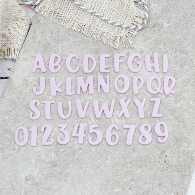 “Esther” Alphabet & Numbers Silicone Mold, 2 cm / 0.8 in