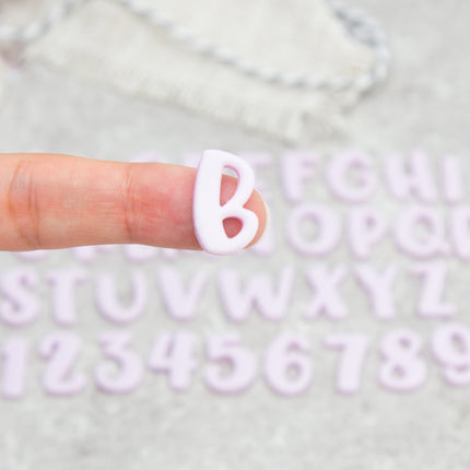 “Esther” Alphabet & Numbers Silicone Mold, 2 cm / 0.8 in