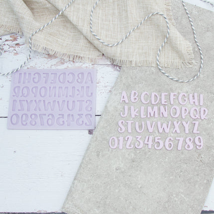 “Esther” Alphabet & Numbers Silicone Mold, 2 cm / 0.8 in