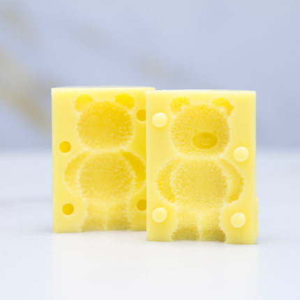 Small teddy bear chocolate mold in confident pose