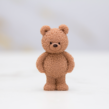 3D fuzzy bear silicone mold with hands on hips