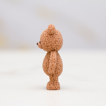 Textured fuzzy bear with hands on hips design