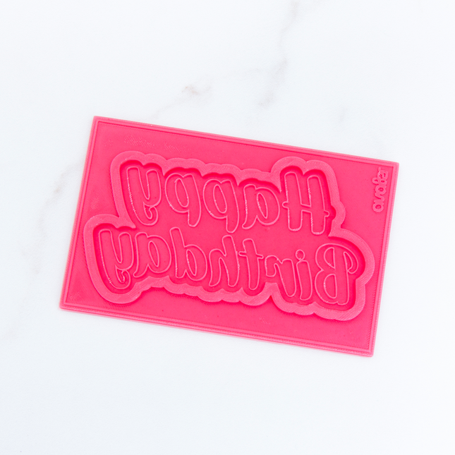 Birthday message chocolate mold handmade