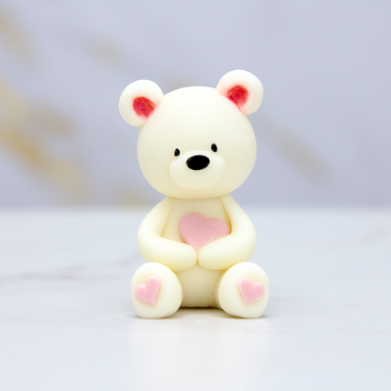 3D large teddy bear silicone mold holding heart