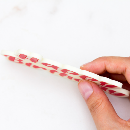 Happy Birthday text silicone mold for cakes side view