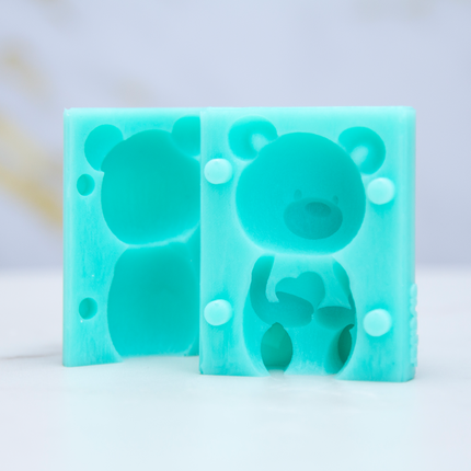 Teddy bear with heart silicone mold product photo