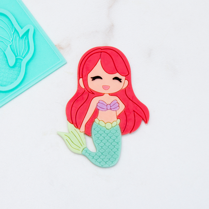 Mermaid silicone mold with tail and details