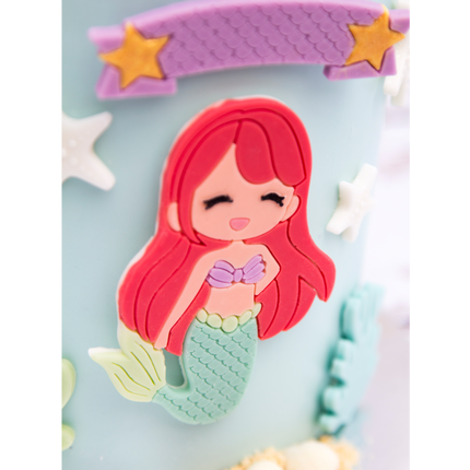 Mermaid chocolate mold cavity details