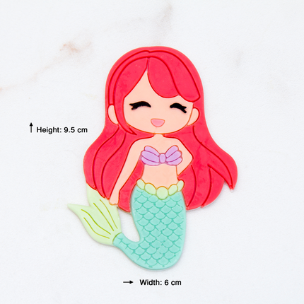 Detailed mermaid figure in food-grade silicone
