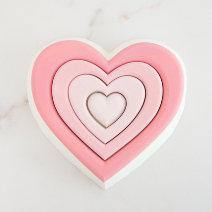 Infinite love heart cake silicone mold design