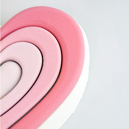 Infinite love heart mold showing depth and details