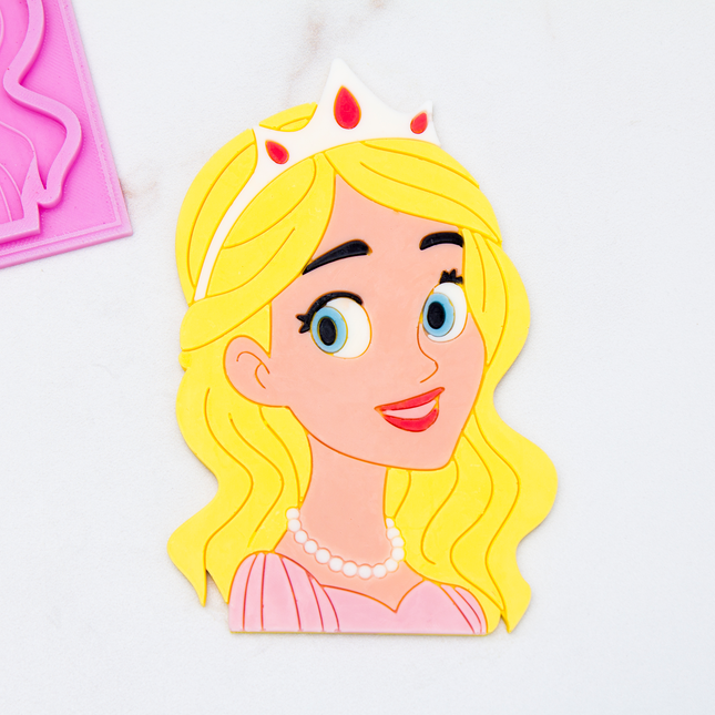 Princess silicone mold with elegant dress design