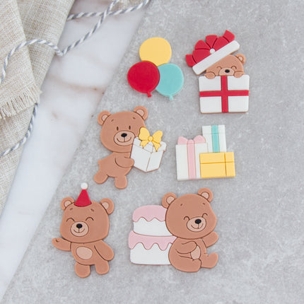 Teddy Bear Party Silicone Mold for Chocolate & Fondant