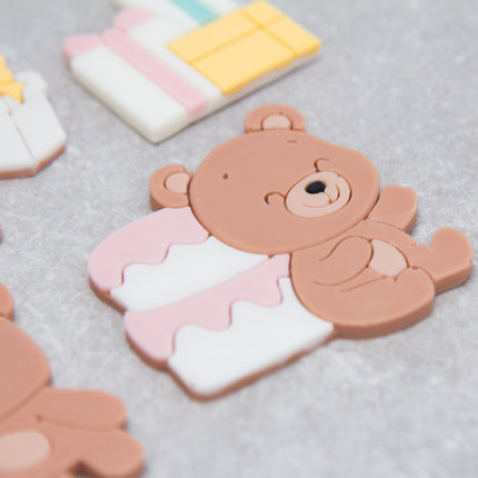 Teddy Bear Party Silicone Mold for Chocolate & Fondant