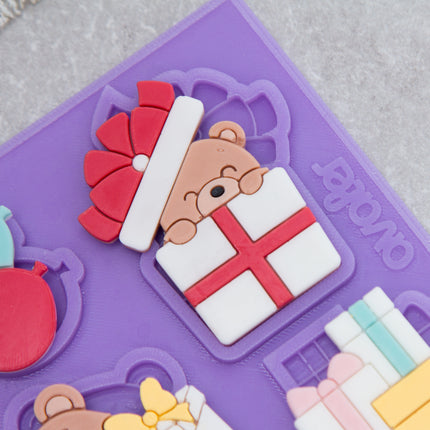 Teddy Bear Party Silicone Mold for Chocolate & Fondant
