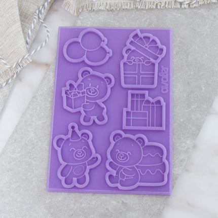 Teddy Bear Party Silicone Mold for Chocolate & Fondant