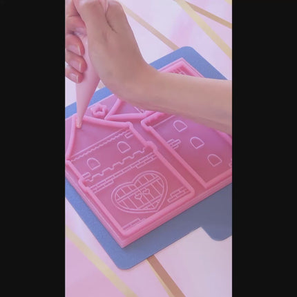 Video showing how the castle silicone mold is used with chocolate