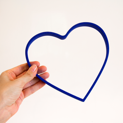 Heart cake mold cutter showing design details