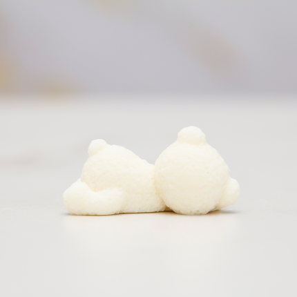 Sleeping bear chocolate mold with fur texture