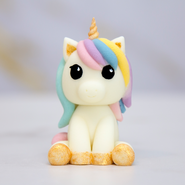 3D unicorn silicone mold with horn and mane