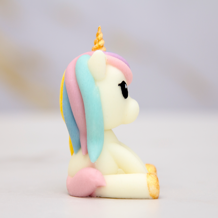 Detailed unicorn chocolate mold with horn