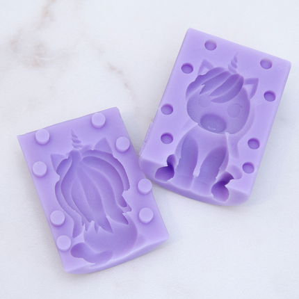 3D unicorn chocolate mold showing magical details